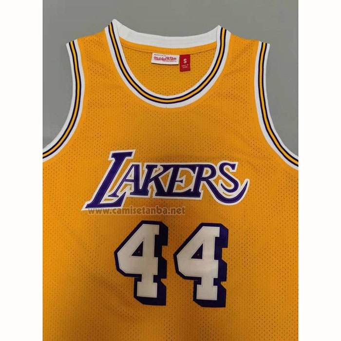 Camiseta Los Angeles Lakers Jerry West #44 Mitchell & Ness 1971-72 Amarillo